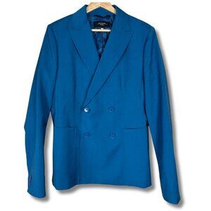 Max Mara Weekend Women’s Wool Blazer Jacket Tailored Classic Luxury Blue Size 12